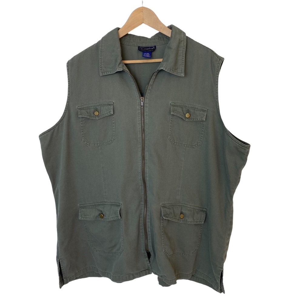 Army Green Utility Vest 3X Plus Size